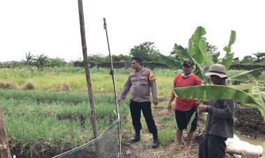 Bhabinkamtibmas-Desa-Punggul-Bersama-Warga-Cek-Lahan-Ketahanan-Pangan