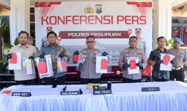 Polres-Pasuruan-Amankan-5-Tersangka-Kasus-Tambang-Andesit-Ilegal-di-Purwosari