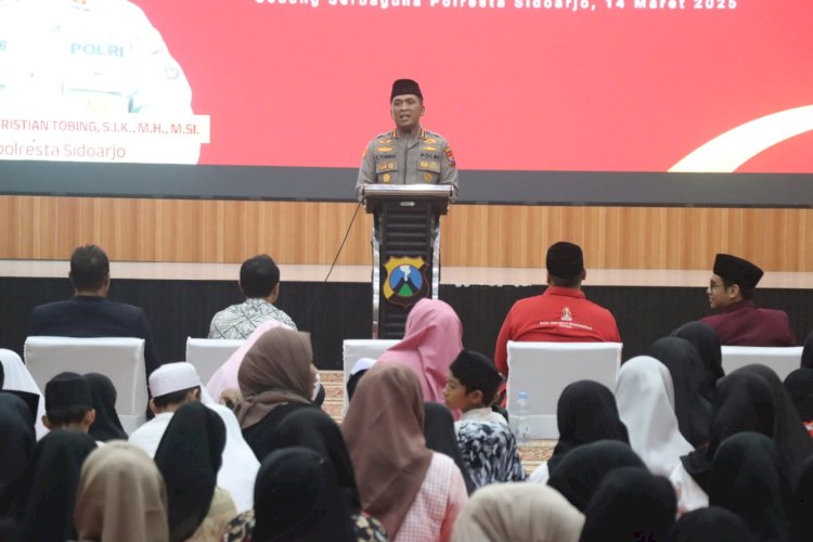 Kapolresta Sidoarjo dengan IMM Sidoarjo Adakan Buka Bersama dan Santuni Anak Yatim