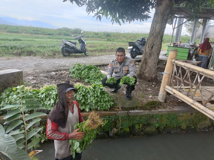 Polsek Porong Cek Lahan P2B Warga di Desa Pesawahan