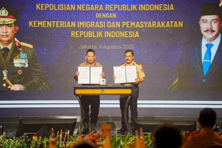 Teken Nota Kesepahaman dengan Kementerian Imipas, Kapolri Harap Sinergisitas Makin Optimal