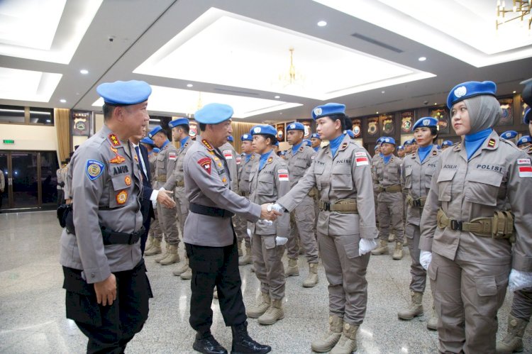 Kapolri Lepas Satgas FPU 7 MINUSCA dalam Misi Perdamaian PBB di Afrika Tengah