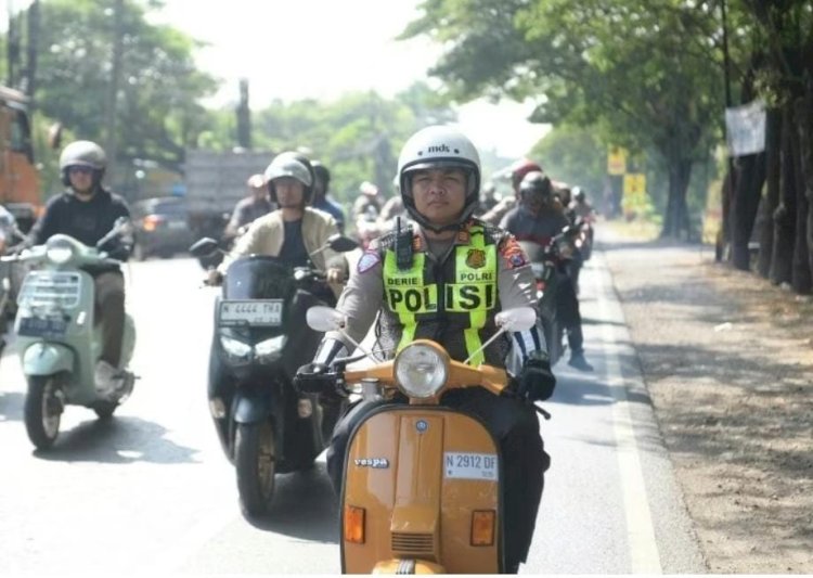 Polres Pasuruan Bersama Toga Tomas dan Komunitas Gelar Touring Bersholawat Untuk Kamseltibcarlantas