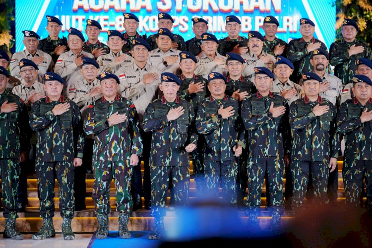 Hadiri Syukuran HUT ke-80 Brimob, Kapolri Apresiasi Peran Brimob dukung Program Pemerintah