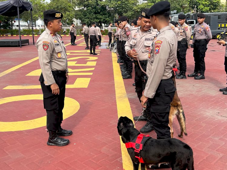 Pengecekan Satuan Samapta Polresta Sidoarjo, Dukung Pengamanan Nataru dan Antisipasi Bencana Hidrometeorologi