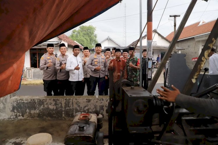 Polres Kediri Bangun Sumur Bor Bantu Kebutuhan Air Bersih Warga Desa Belor