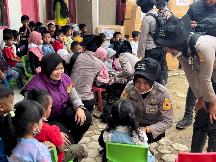 Datang untuk Mengabdi Hadir untuk Menyembuhkan 9 Taruna Akpol dan SSDM Polri Laksanakan Trauma Healing Perdana di Aceh Tamiang