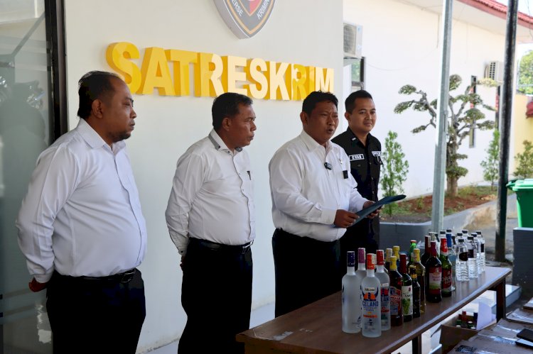 Jelang Ramadhan Polres Pamekasan Gelar Razia Miras